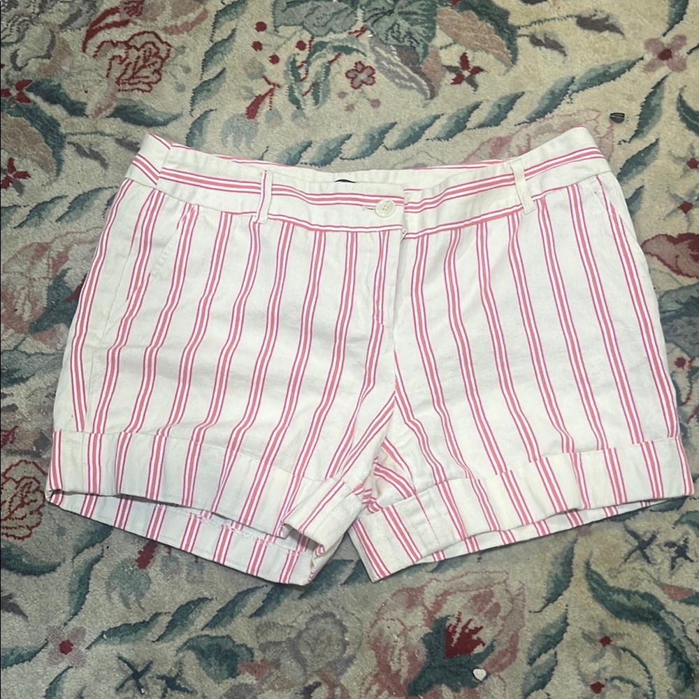 Willi Smith Pink and White Bermuda Shorts